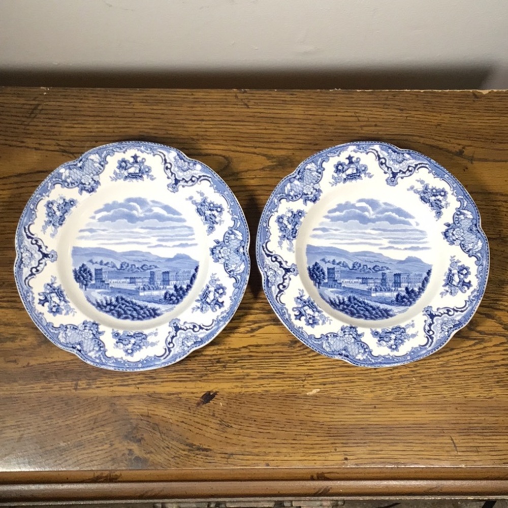 Johnson bros England plate (2) old Britain castles